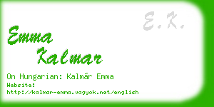 emma kalmar business card